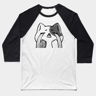 Crying cat Baseball T-Shirt